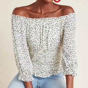 NWOT Anthropologie Lucia Off-the-Shoulder Blouse